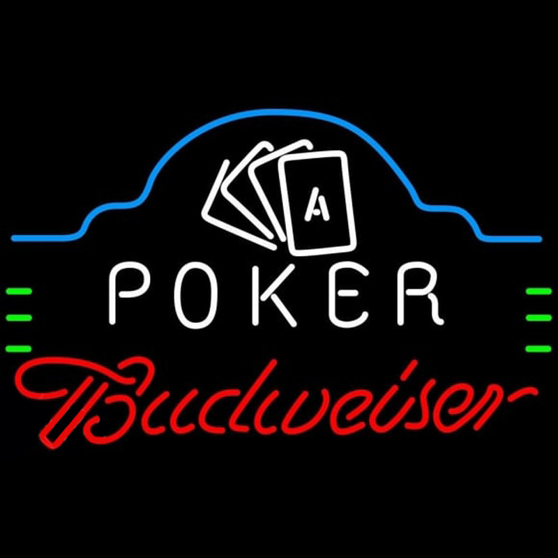 Budweiser Poker Ace Cards Beer Sign Neontábla