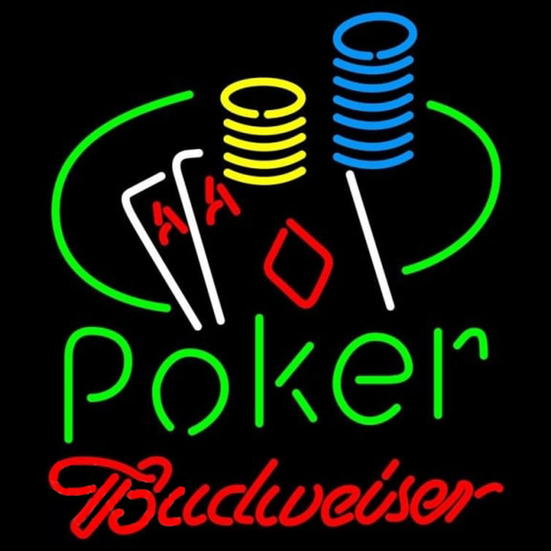 Budweiser Poker Ace Coin Table Beer Sign Neontábla