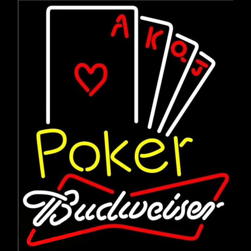 Budweiser Poker Ace Series Beer Sign Neontábla