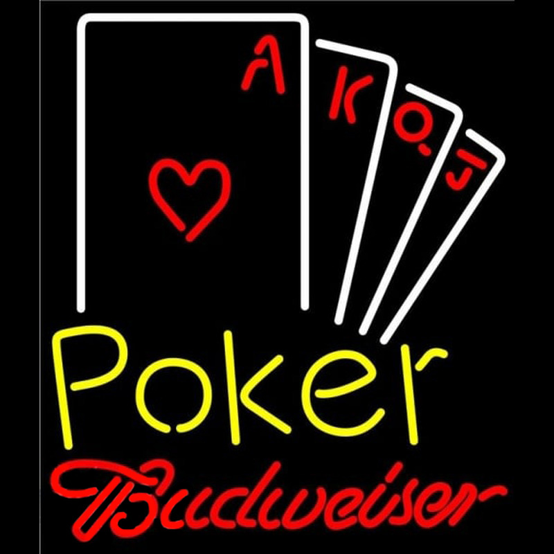 Budweiser Poker Ace Series Beer Sign Neontábla