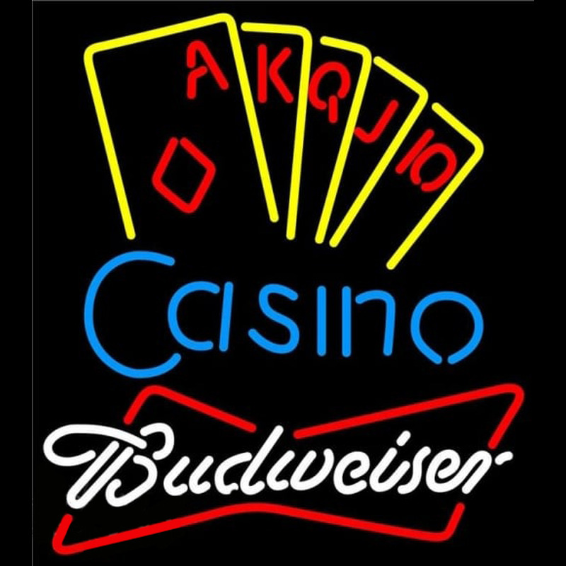 Budweiser Poker Casino Ace Series Beer Sign Neontábla