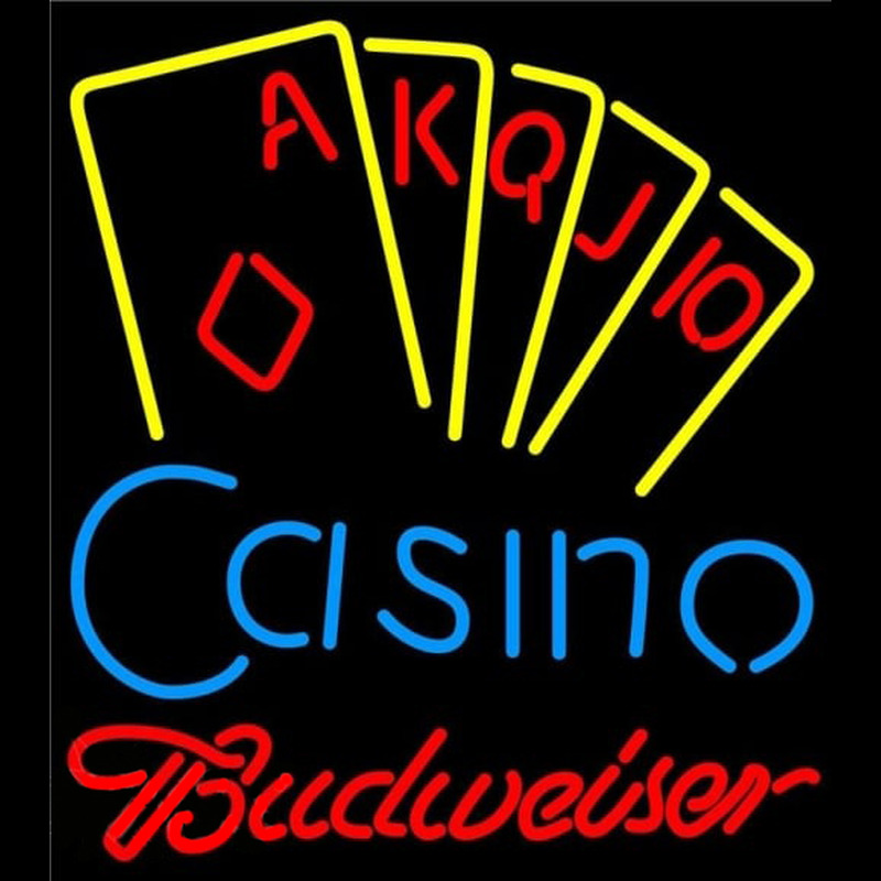 Budweiser Poker Casino Ace Series Beer Sign Neontábla