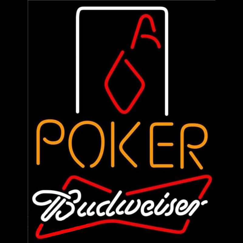 Budweiser Poker Squver Ace Beer Sign Neontábla