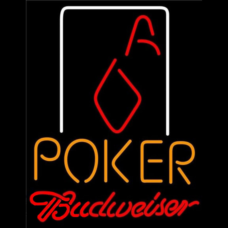 Budweiser Poker Squver Ace Beer Sign Neontábla