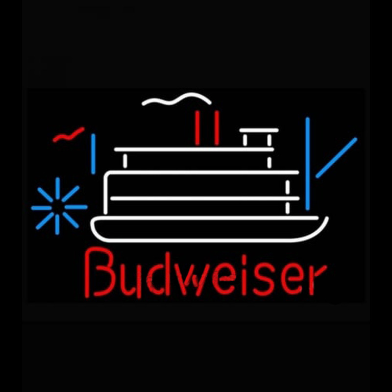 Budweiser Riverboat Beer Light Neontábla