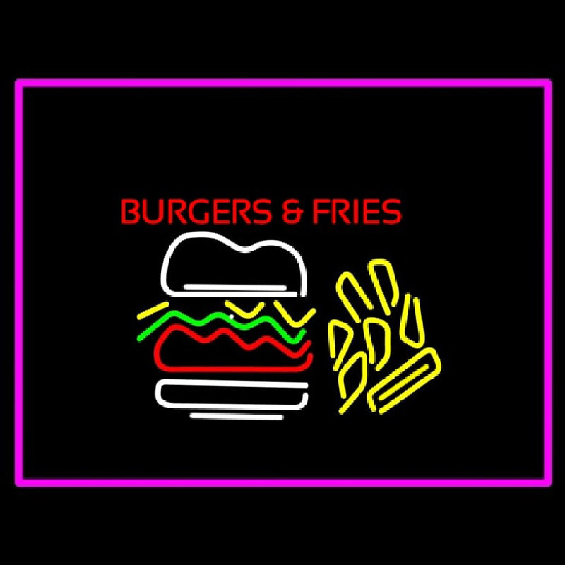 Burgers And Fries Neontábla