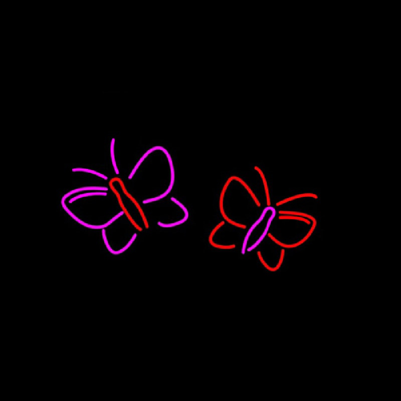 Butterflies Logo Neontábla