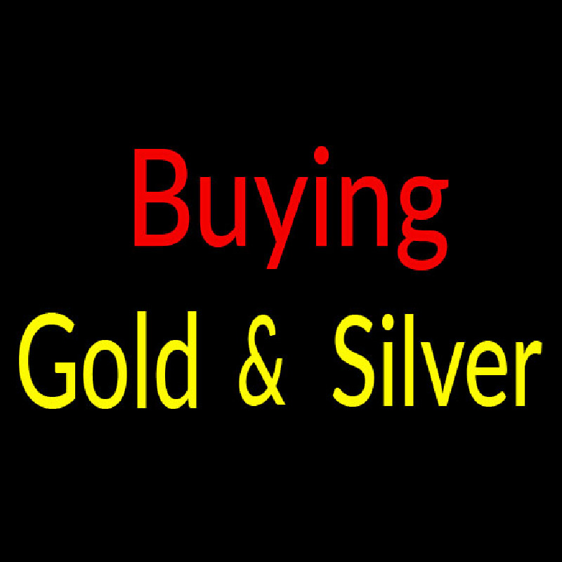 Buying Gold And Silver Block Neontábla