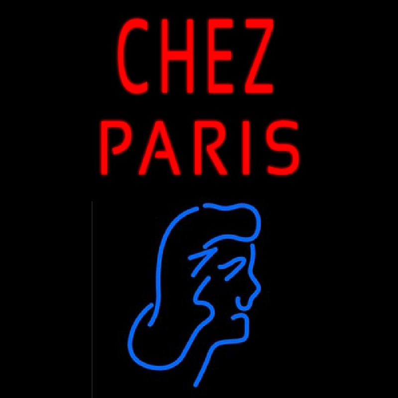 Chez Paris With Girl Neontábla