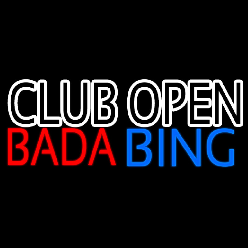 Club Open Bada Bing Neontábla