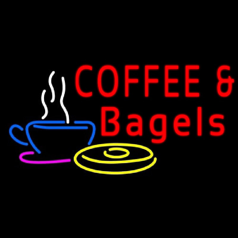 Coffee Bagels Neontábla