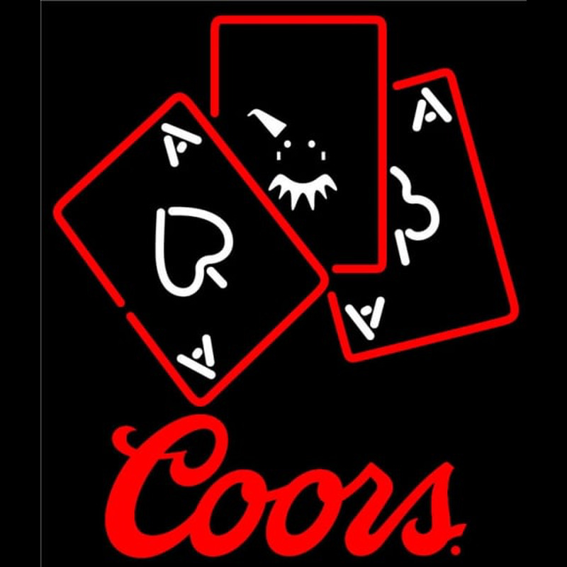 Coors Ace And Poker Neontábla