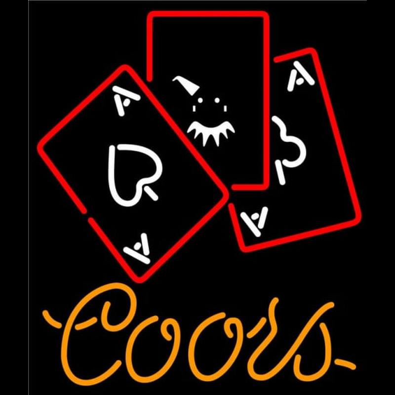 Coors Ace And Poker Neontábla