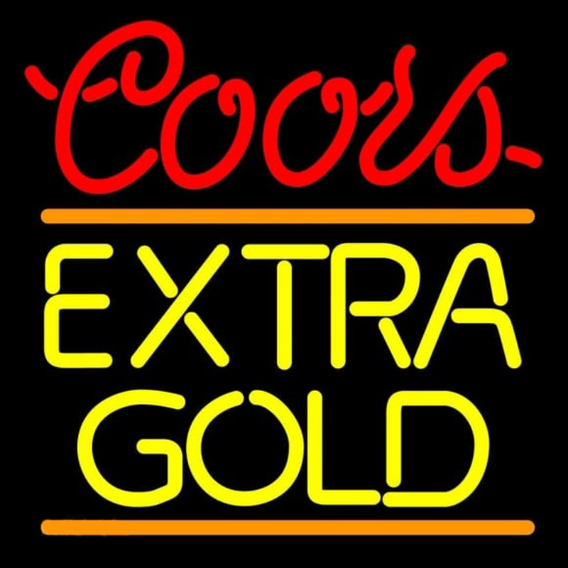 Coors E tra Gold Beer Sign Neontábla