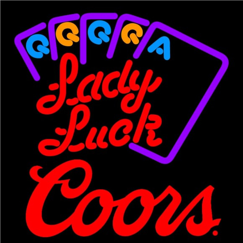 Coors Lady Luck Series Neontábla