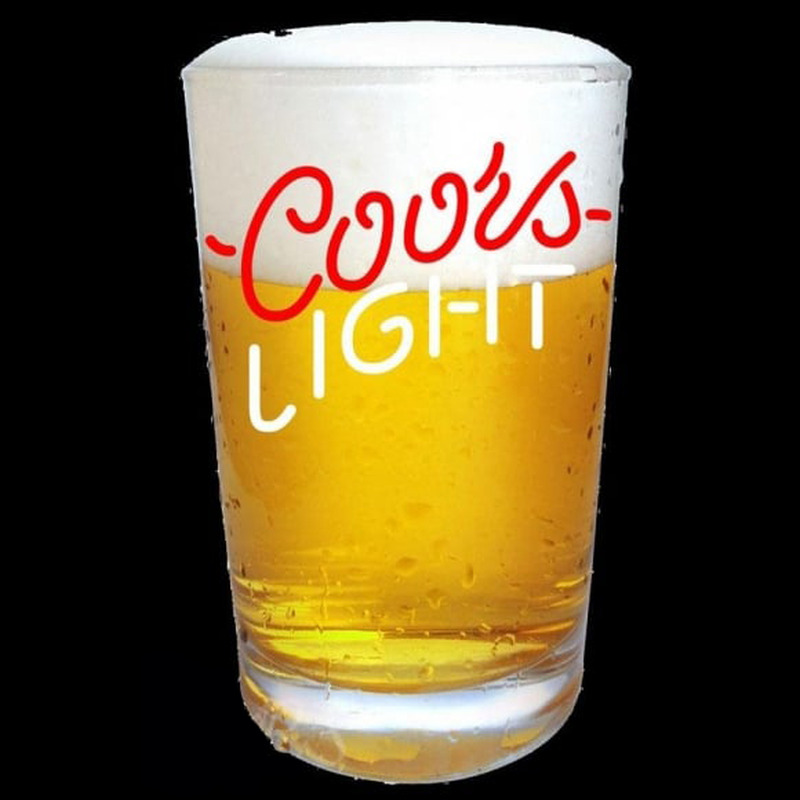 Coors Light Beer Glass Beer Sign Neontábla