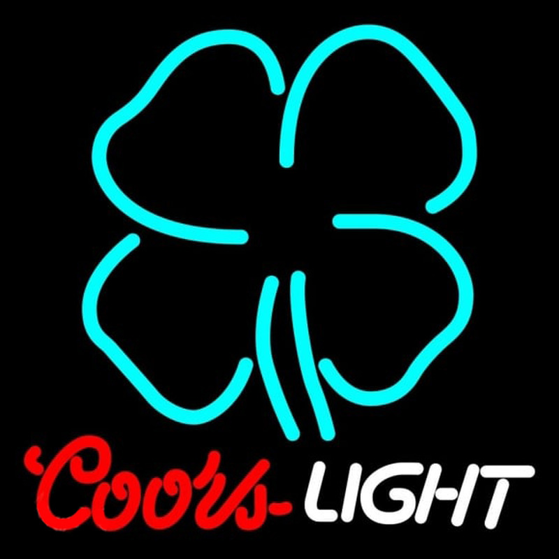 Coors Light Clover Beer Sign Neontábla