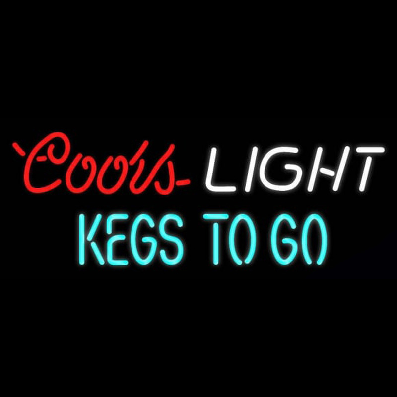 Coors Light Kegs to Go Beer Real Neon Glass Tube Neontábla