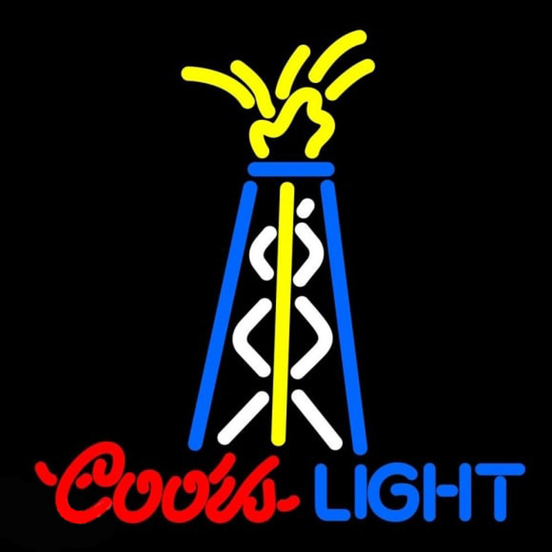 Coors Light Oil Well Beer Sign Neontábla