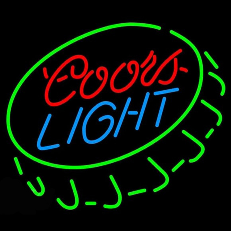 Coors Light Open Bottlecap Beer Sign Neontábla