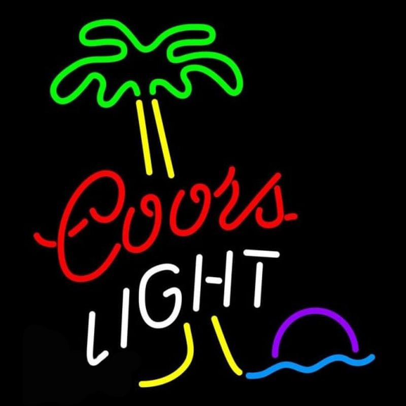 Coors Light Palm Tree Moon Beer Sign Neontábla