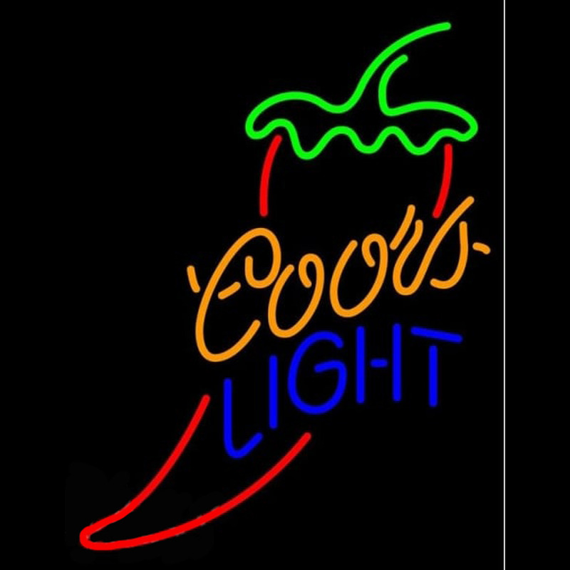 Coors Light Red Chili Pepper Beer Sign Neontábla