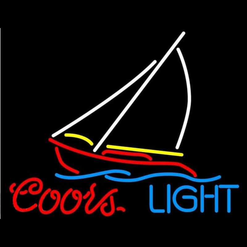 Coors Light Sailboat Beer Sign Neontábla