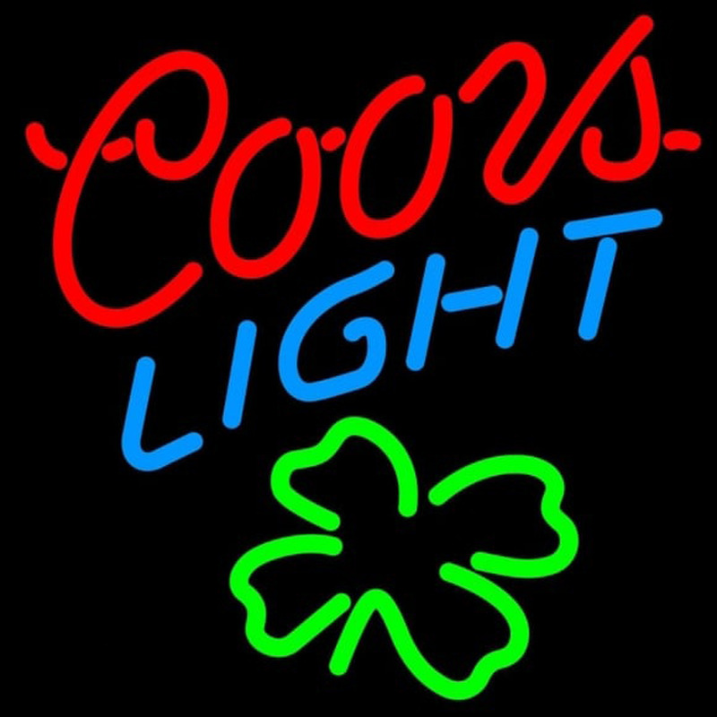 Coors Light Shamrock Beer Sign Neontábla