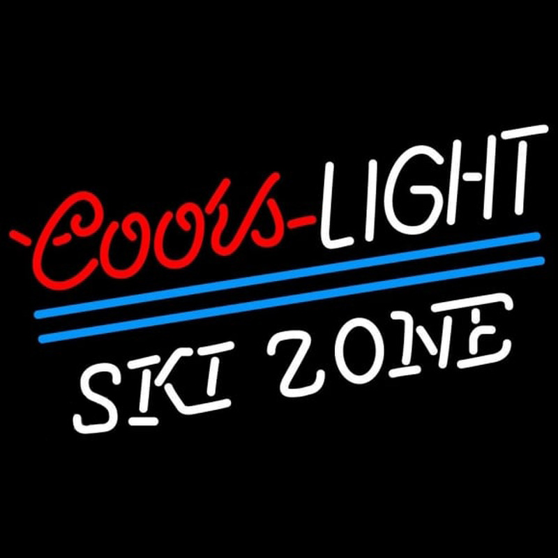 Coors Light Ski Zone Beer Sign Neontábla