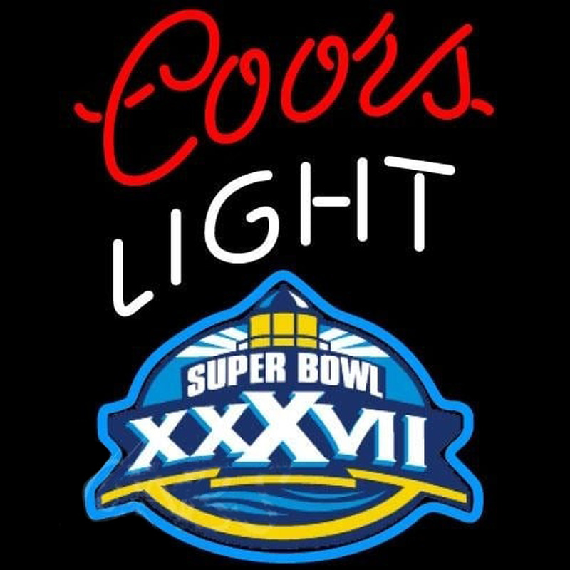 Coors Light Super Bowl X  vii Beer Sign Neontábla