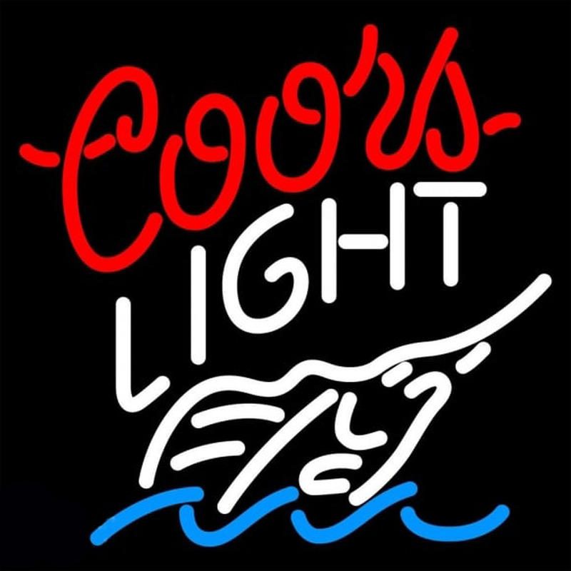 Coors Light Swordfish Beer Sign Neontábla