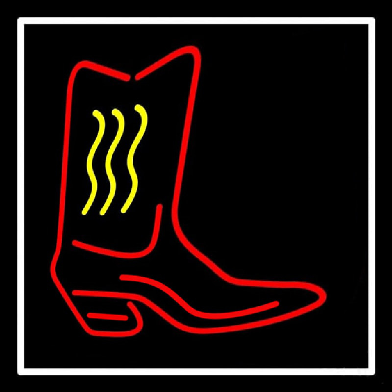 Cowboy Boot With Border Neontábla