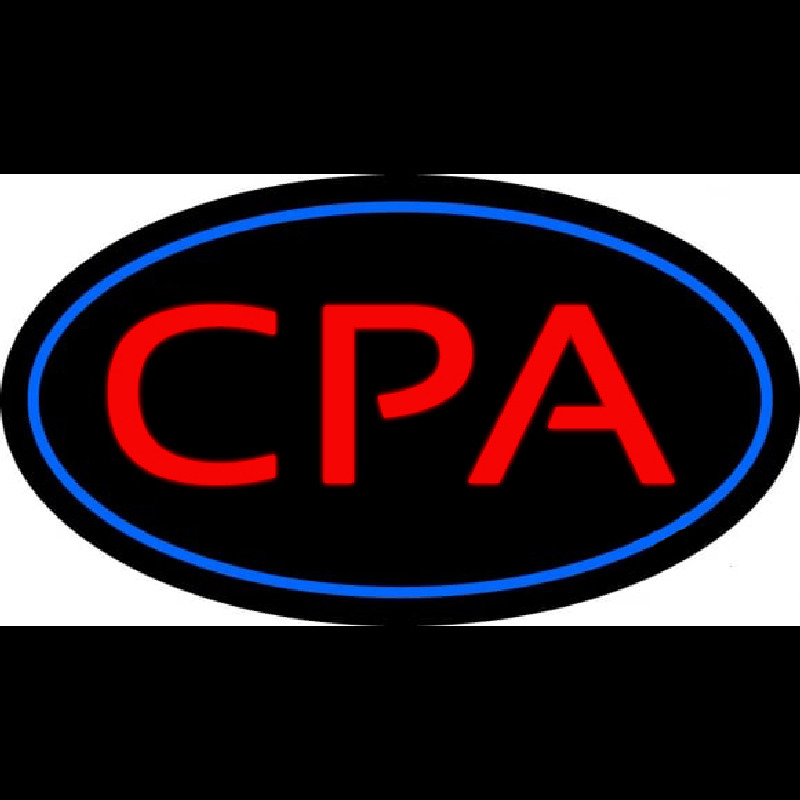 Cpa Oval Blue Neontábla