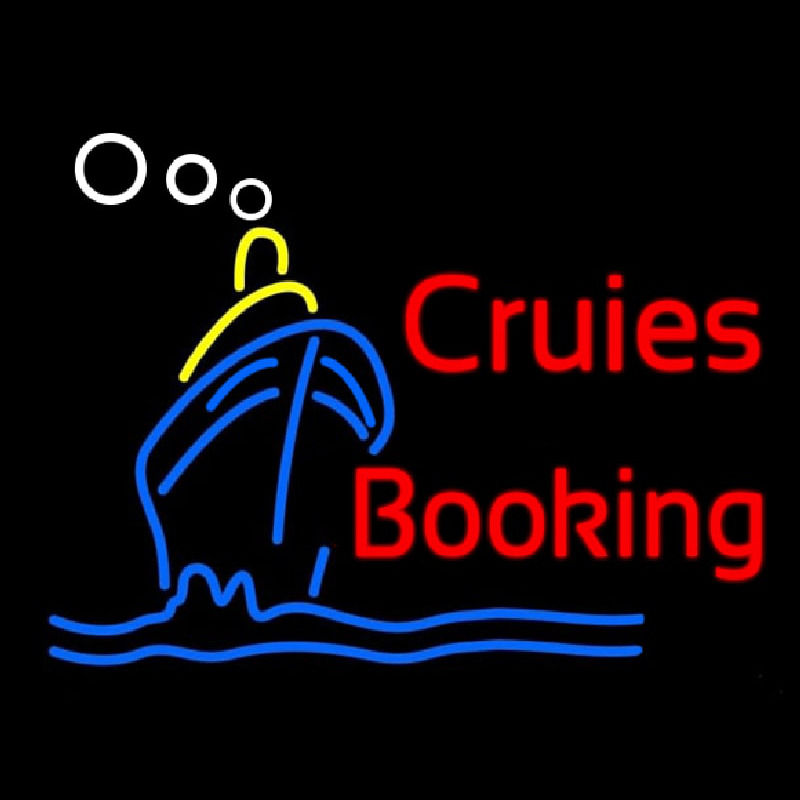 Cruise Booking Neontábla