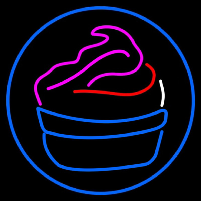 Cupcake Logo Neontábla