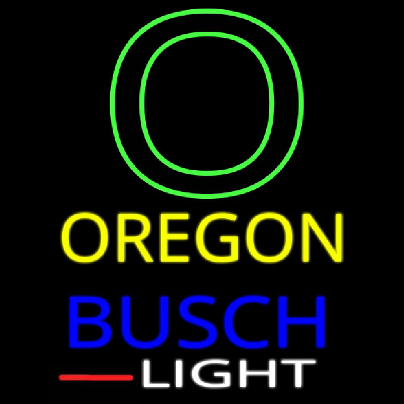 Custom Oregon Wings With Busch Light Real Neon Glass Tube Neontábla