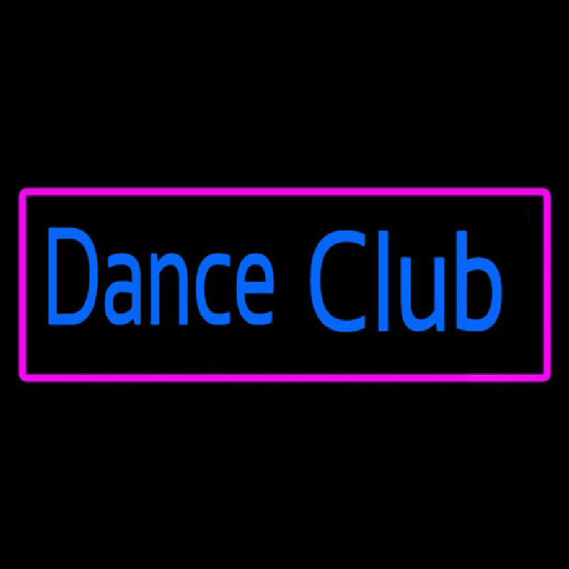 Dance Club With Pink Border Neontábla