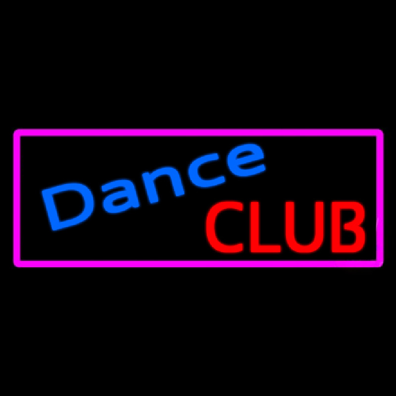 Dance Club With Pink Border Neontábla