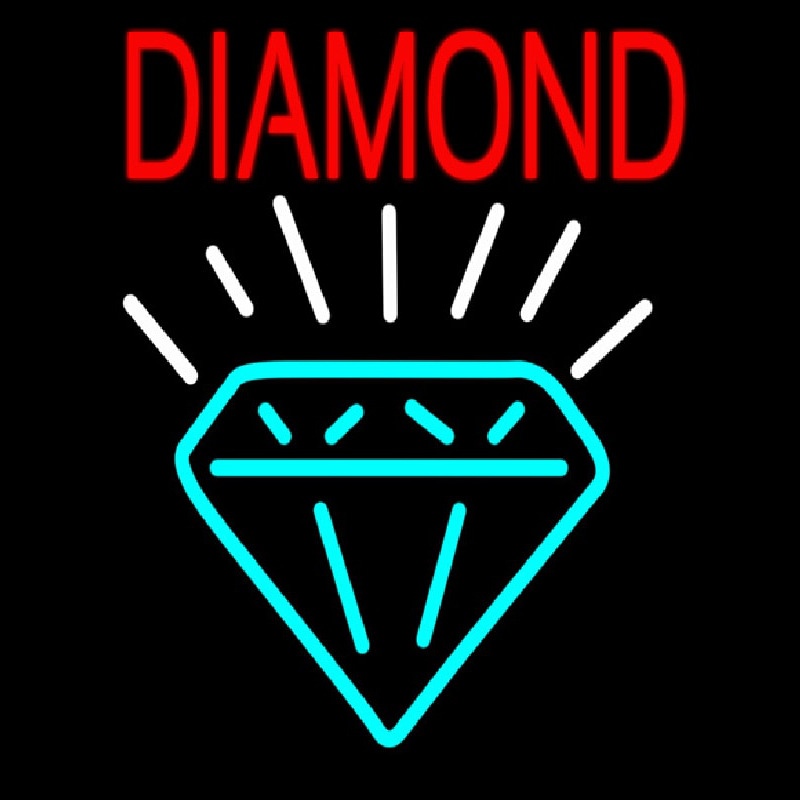 Diamond With Logo Neontábla