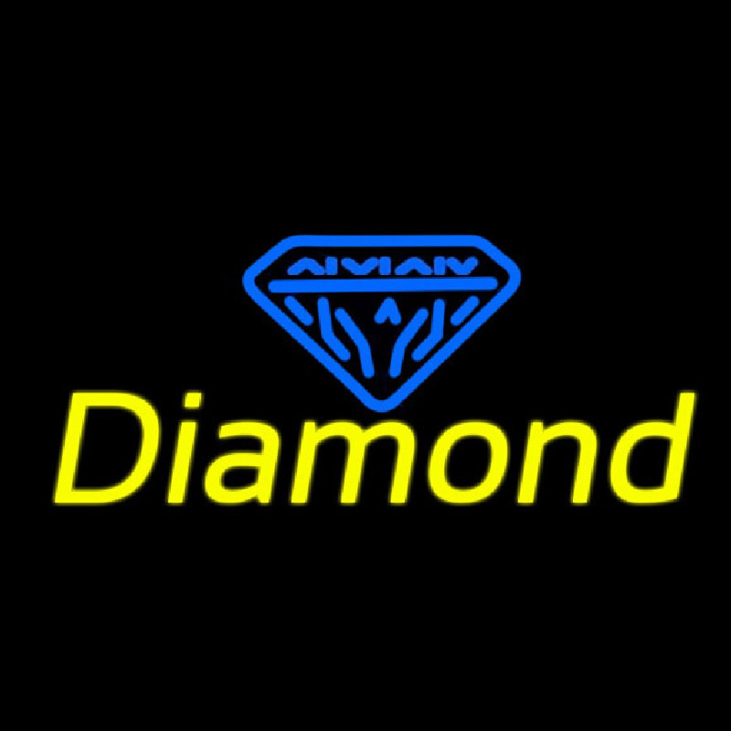 Diamond Yellow Blue Logo Neontábla