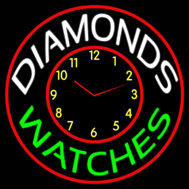 Diamonds Watches Block Neontábla