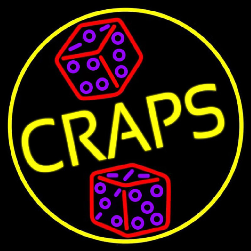 Dice Craps Neontábla