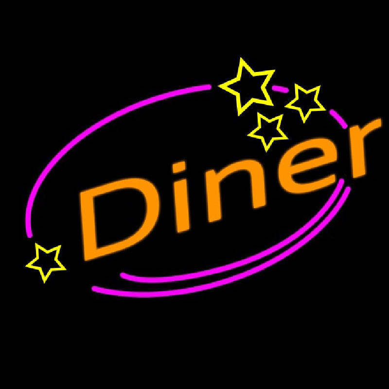 Diner With Star Neontábla