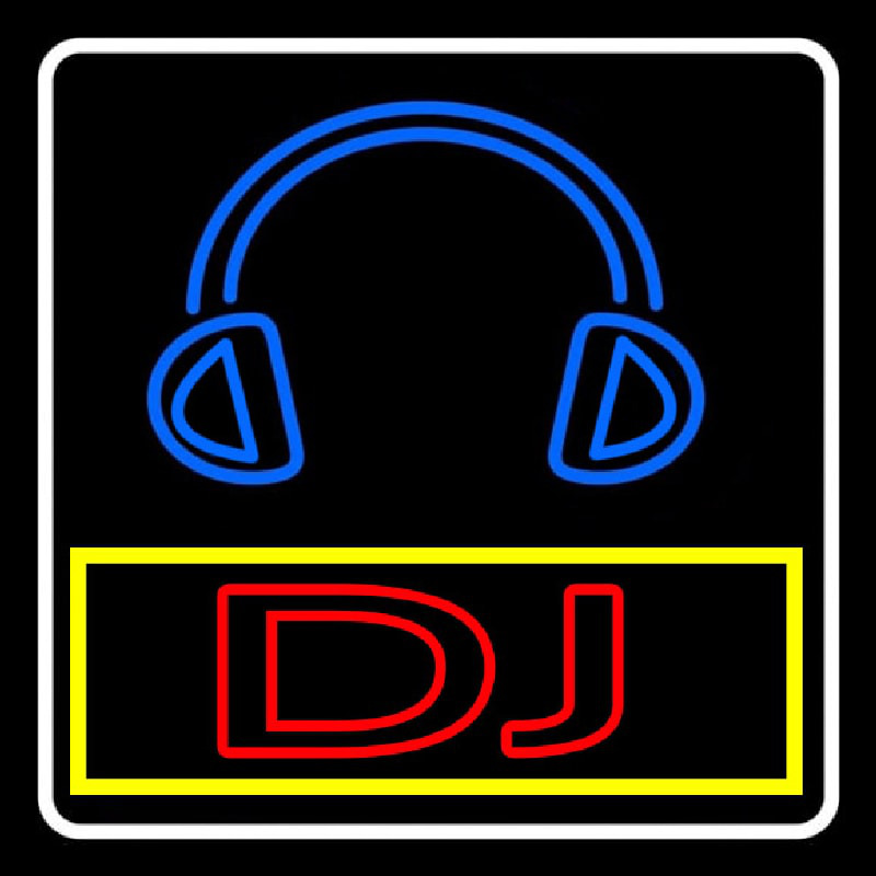 Dj With Logo Neontábla