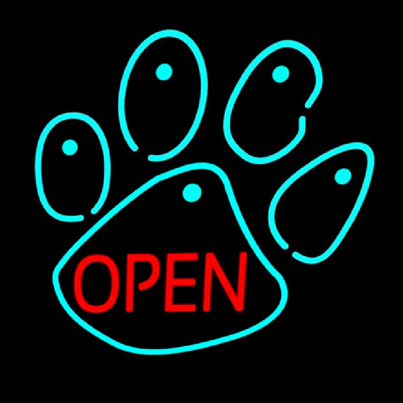 Dog Open Logo 4 Neontábla