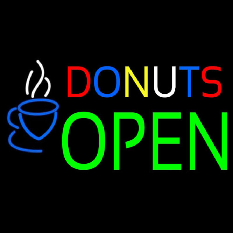 Donuts Open Neontábla