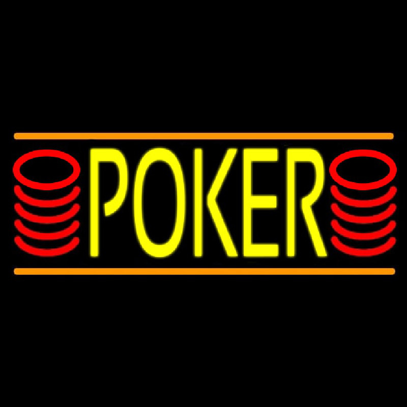 Double Storke Poker 6 Neontábla