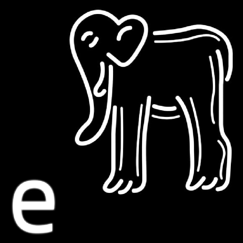 Elephant Logo Neontábla