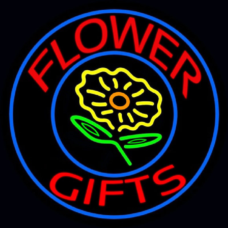 Flower Gifts In Block Logo Neontábla