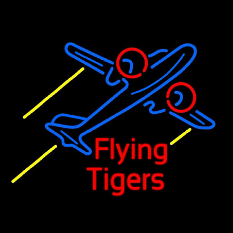 Flying Tigers Airplane Neontábla